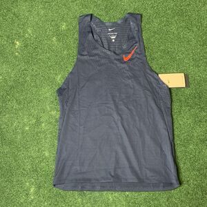 Sz S Nike AeroSwift Dri-FIT ADV Running Singlet Blue Orange FN4231-451 Men's